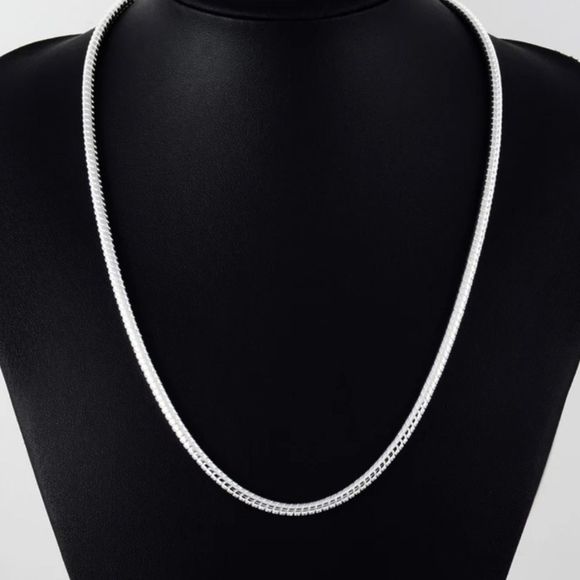 Men's 925 Sterling Silver 3MM Snake Chain Lobster Clasp Necklace 16 18 20 22 24" - Picture 8 of 14